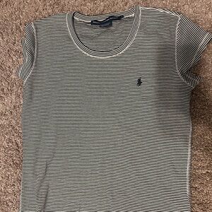 Ralph Lauren Sport Black and White Striped Top